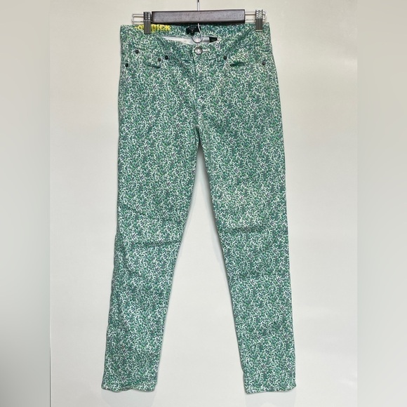 J. Crew Green Floral Print Matchstick jeans - Picture 6 of 9